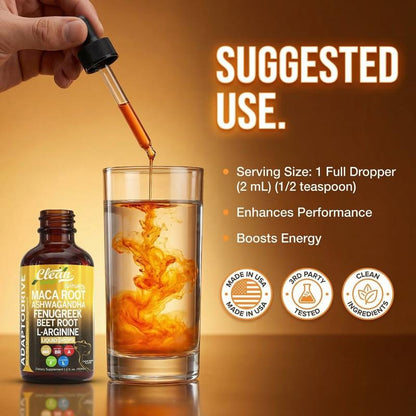 Zenthos's Maca Root Liquid Drops. Your 5-in-1 Support.