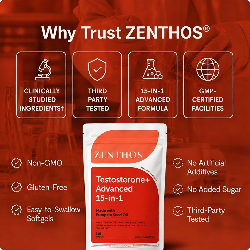 Zenthos Testosterone+ Advanced Softgels
